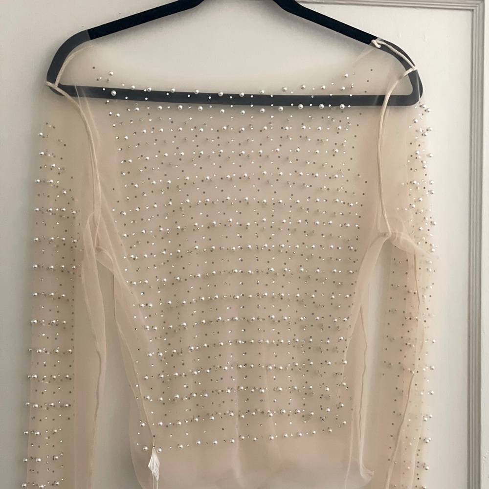 Mesh beaded top
